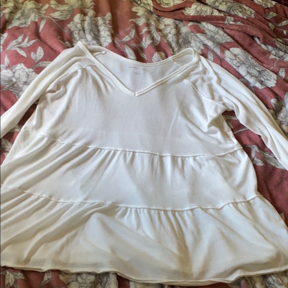 White long sleeve top